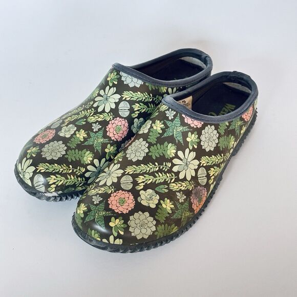 Western Chief Women Garden Clogs Rain Shoes 8 Floral Flower Forest Succulents - Picture 1 of 8